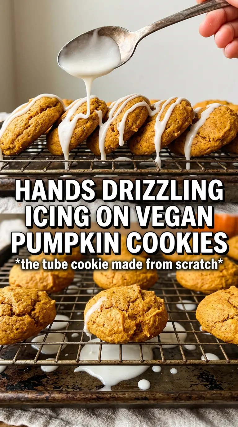 Copycat Vegan Pillsbury Pumpkin Sugar Cookies soft frosted