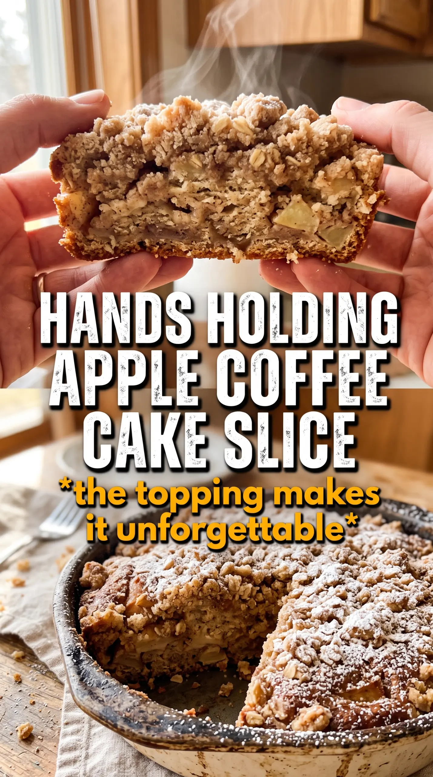 Cream Cheese Apple Coffee Cake tender layers streusel