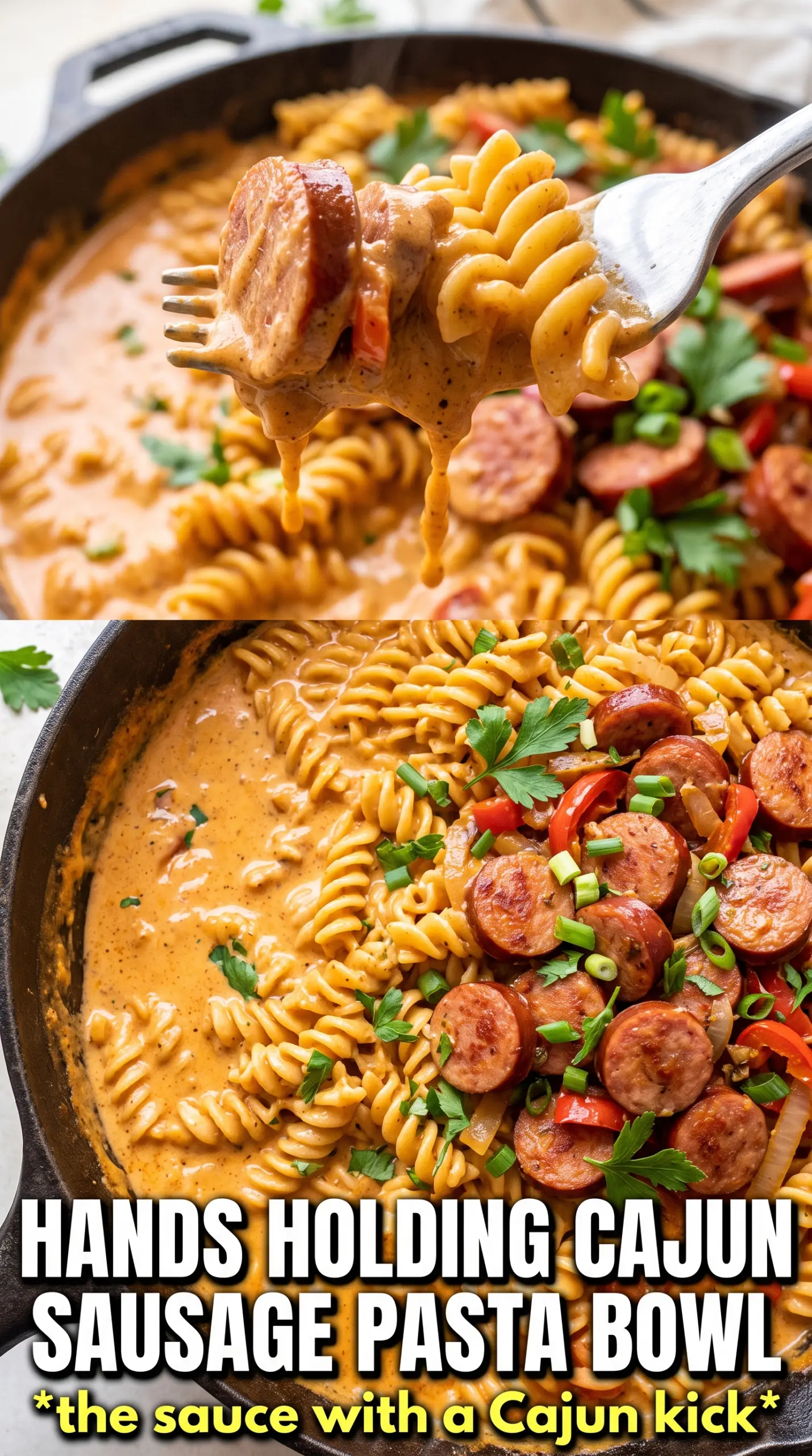 Creamy Cajun Sausage Pasta creamy smoky peppery