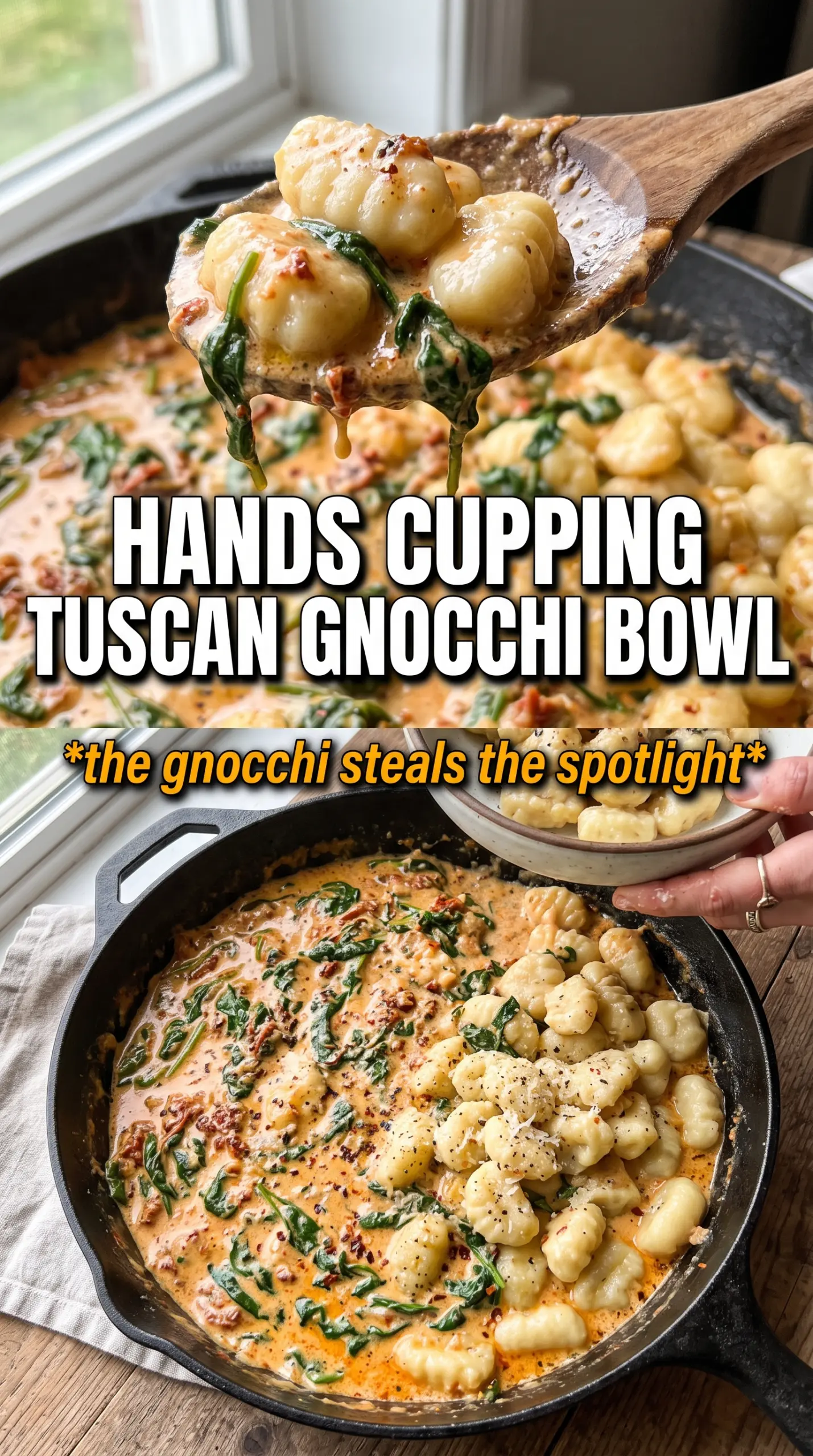 Tuscan Gnocchi creamy skillet dinner