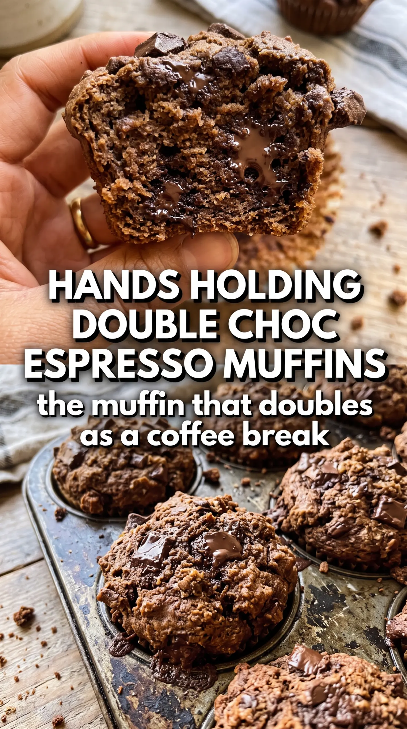 Double Chocolate Espresso Muffins rich mocha, chocolate chip