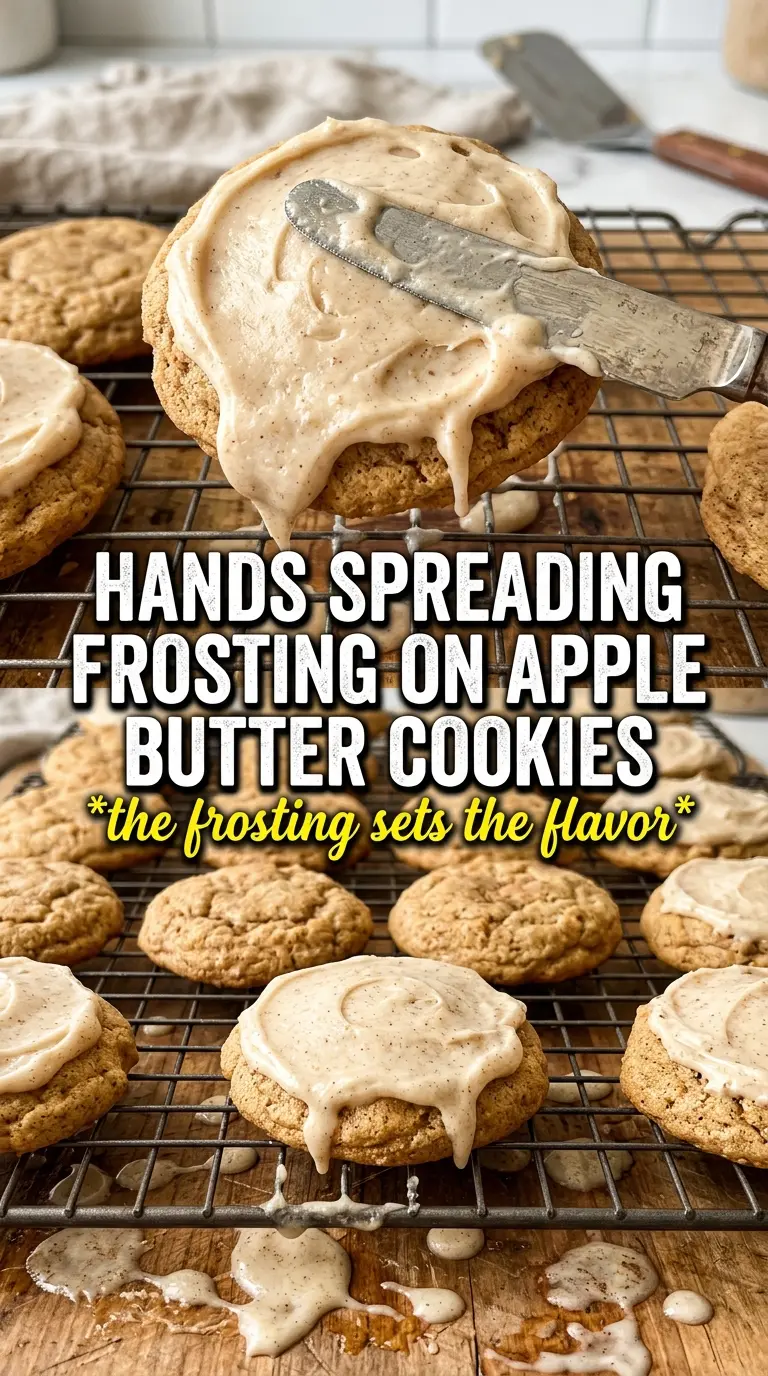 Frosted Apple Butter Sugar Cookies soft cinnamon caramel