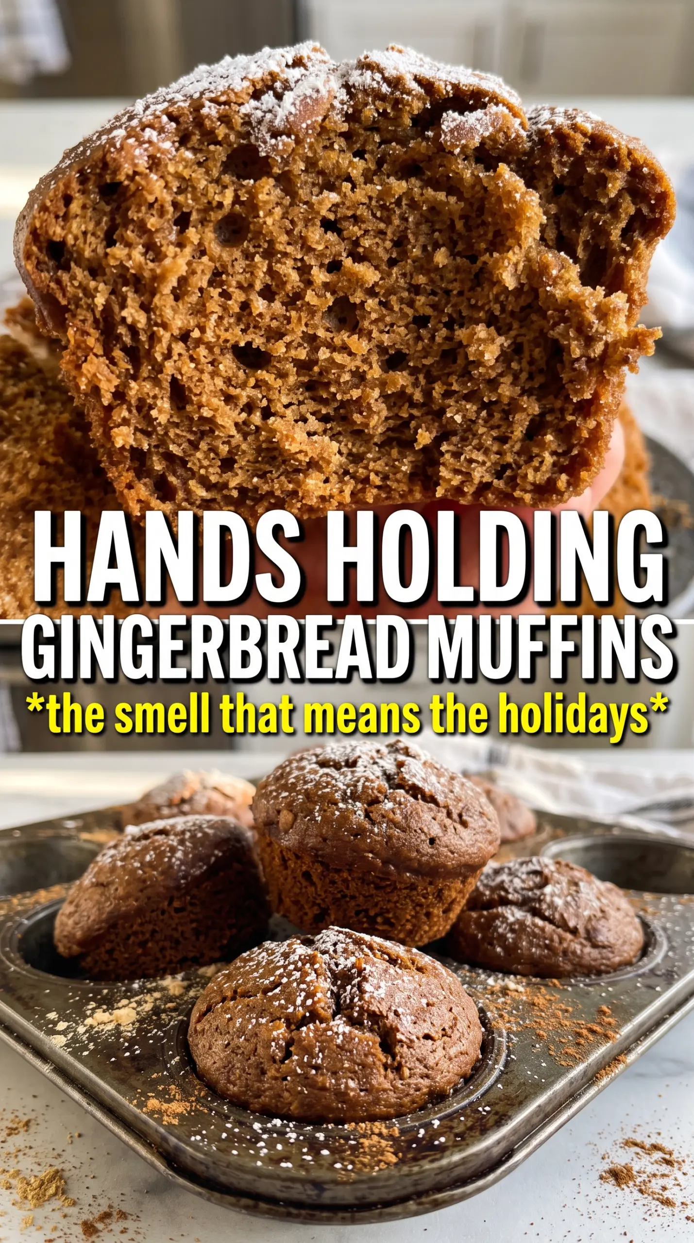 Gingerbread muffins, spiced and glazed