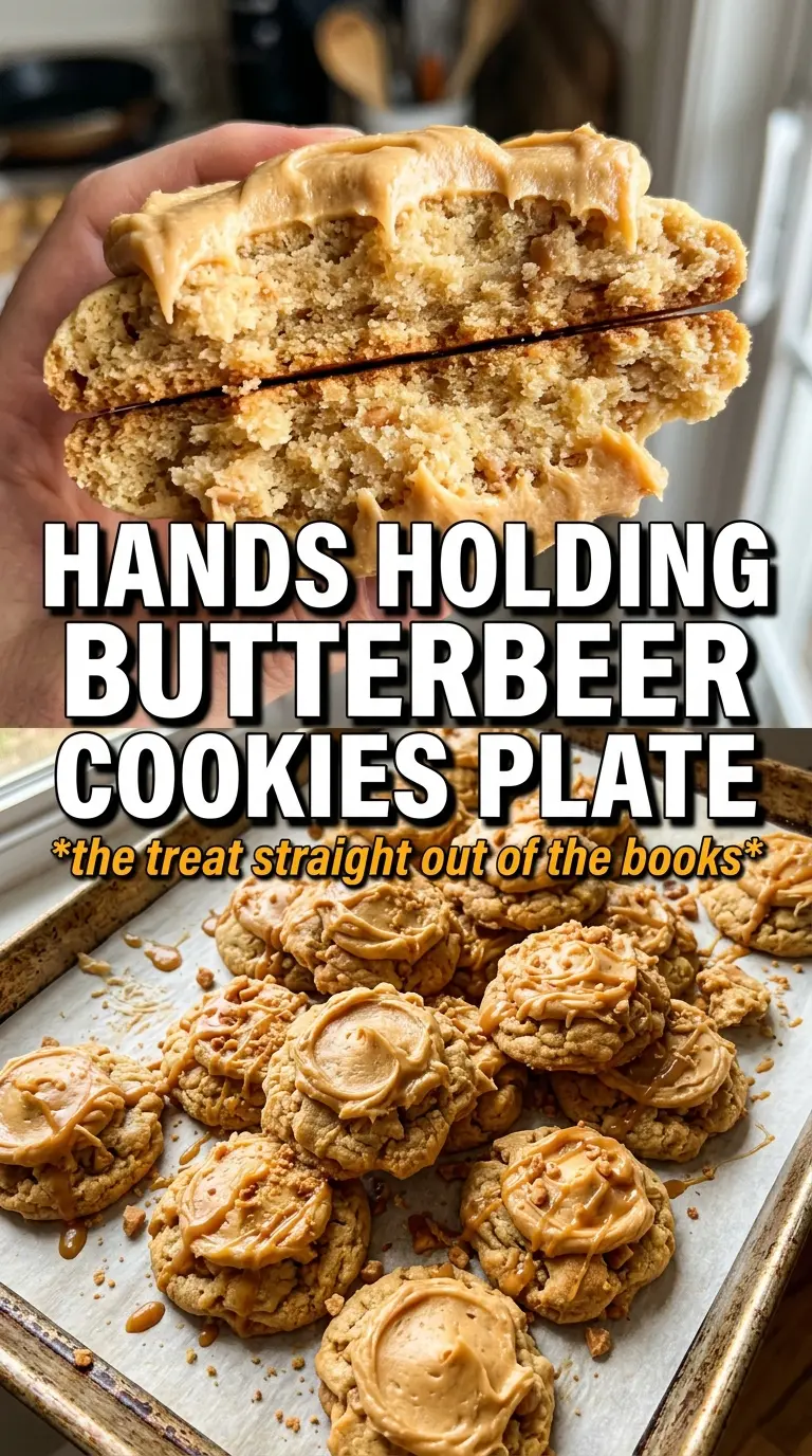 Harry Potter Butterbeer Cookies soft butterscotch frosted