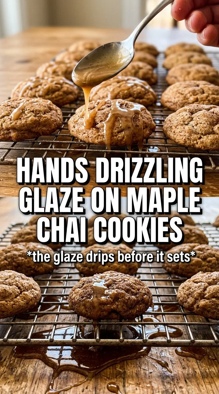 Maple chai cookies warm spiced glazed