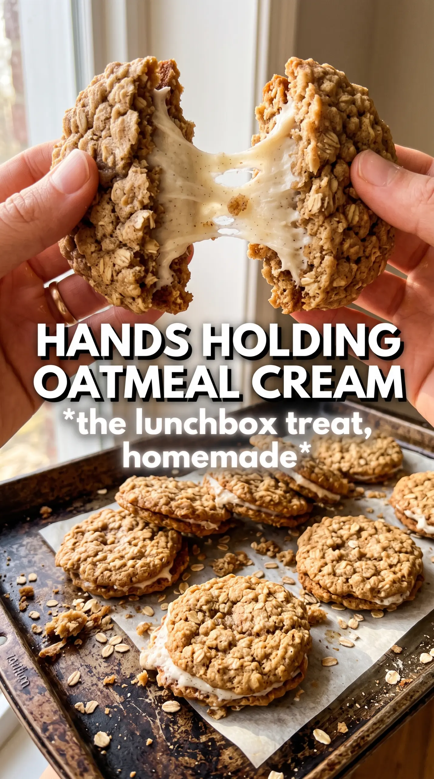 Oatmeal Cream Pies soft chewy marshmallow filling
