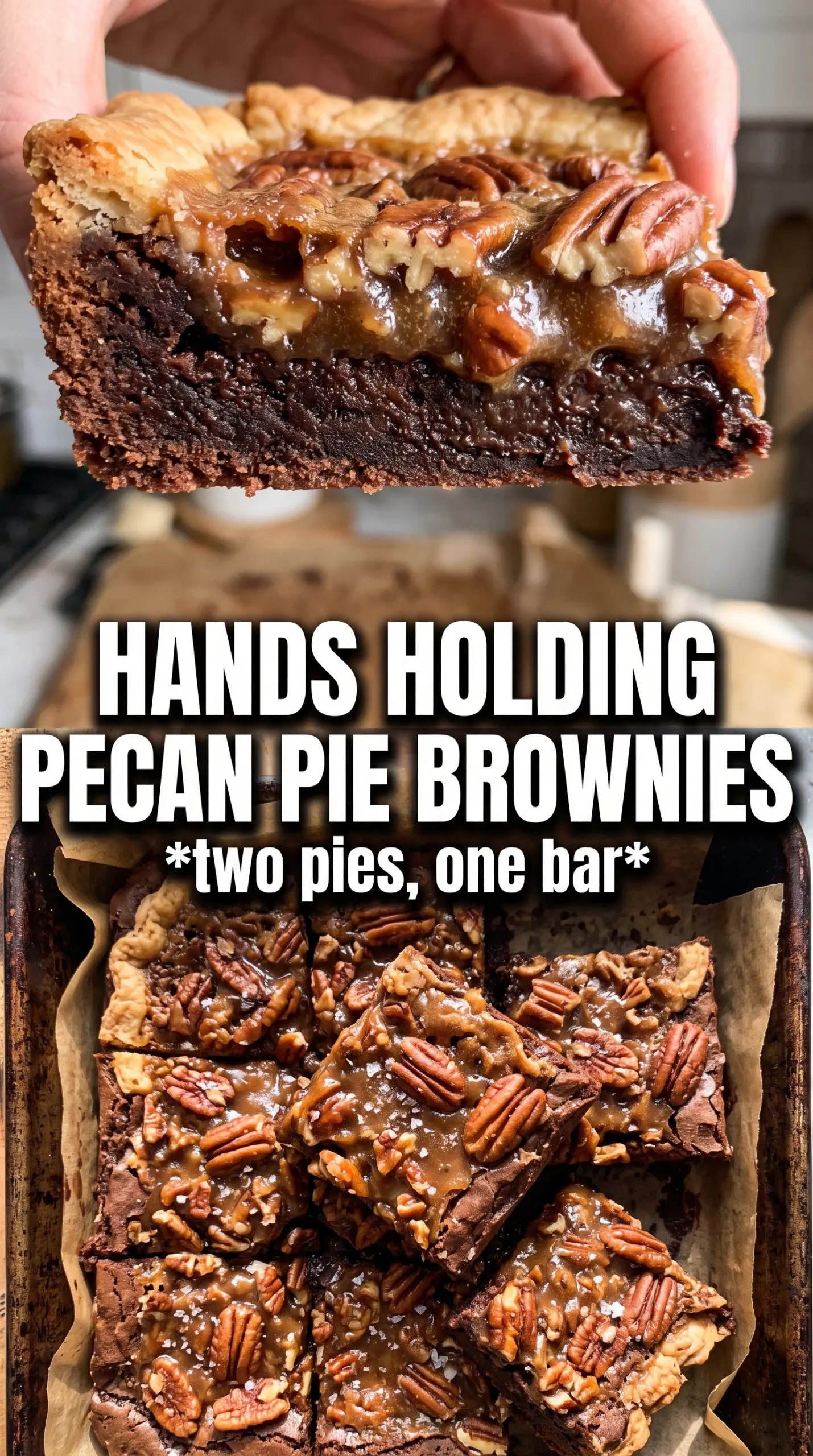 Pecan Pie Brownies fudgy sticky amber