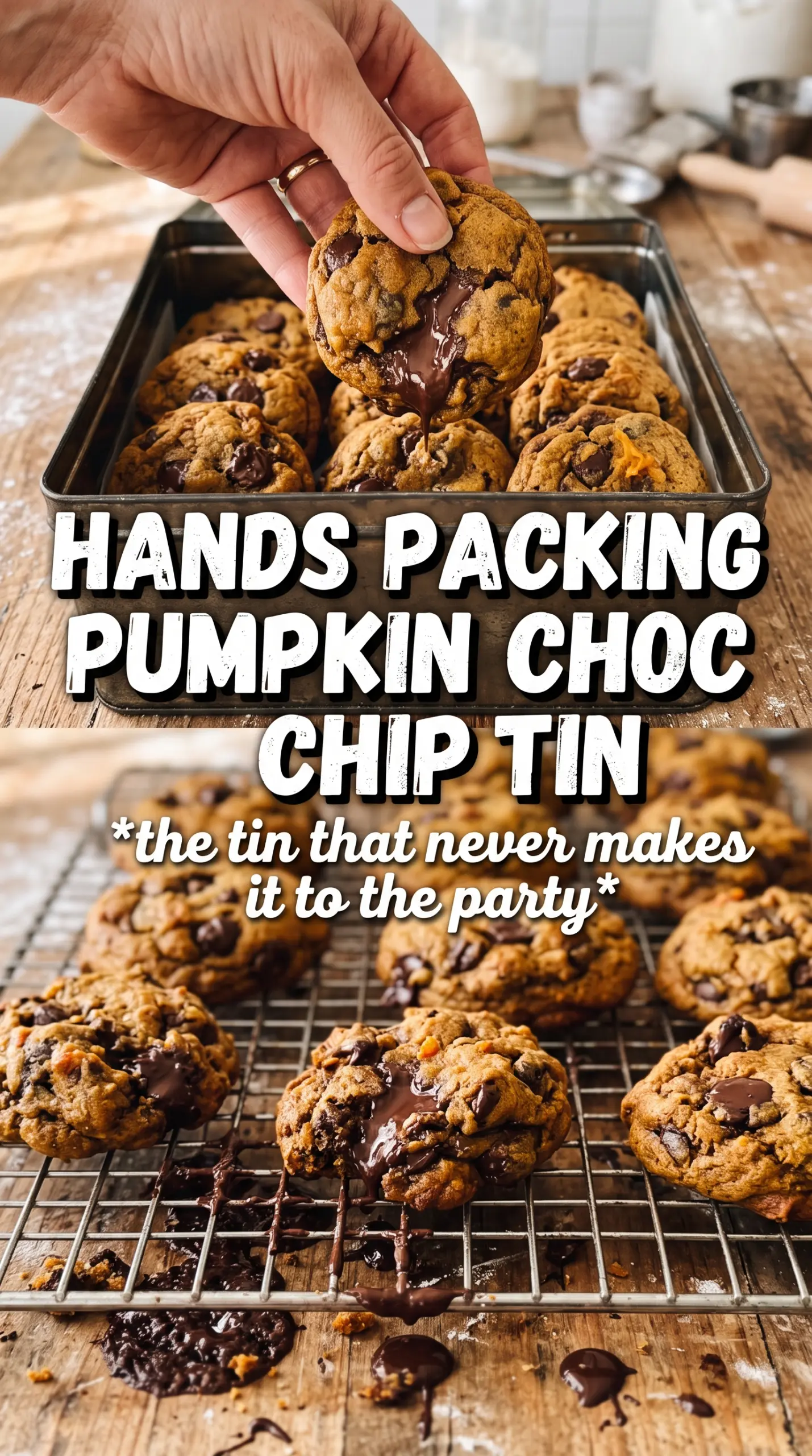 Pumpkin Chocolate Chip Cookies soft chocolatey spiced