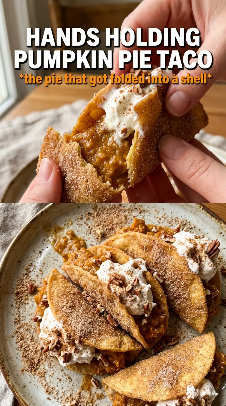 Pumpkin pie tacos cinnamon sugar creamy