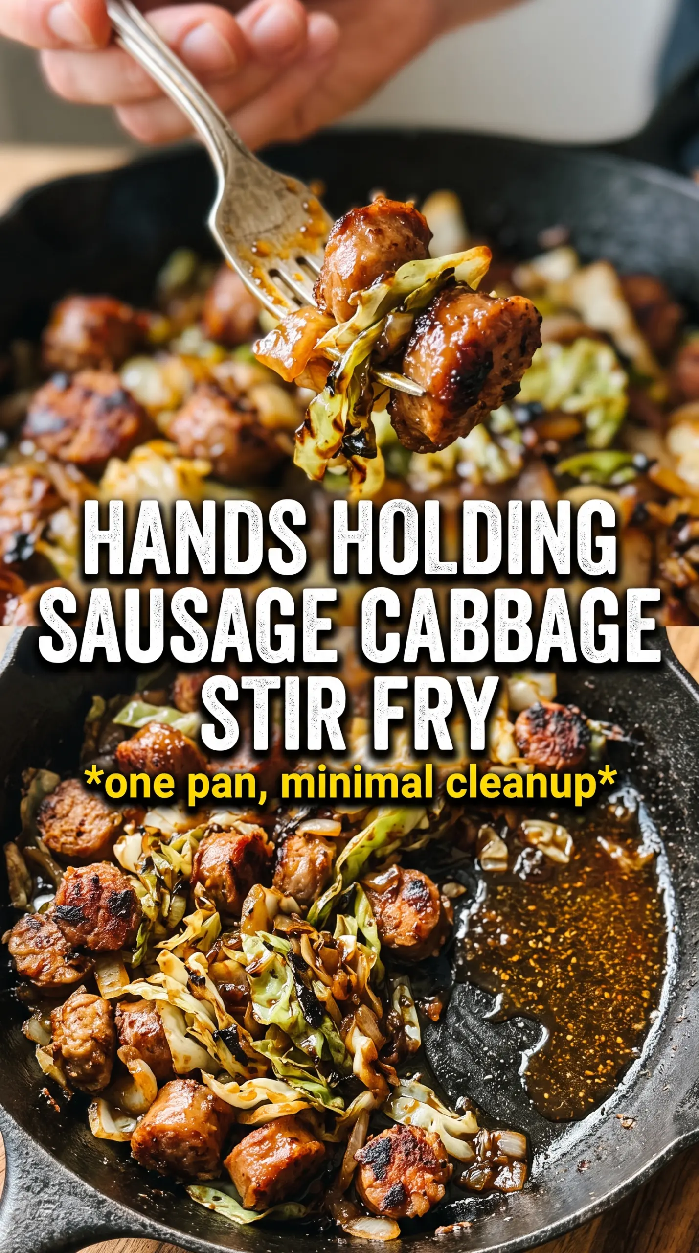 Sausage and Cabbage Stir Fry savory caramelized