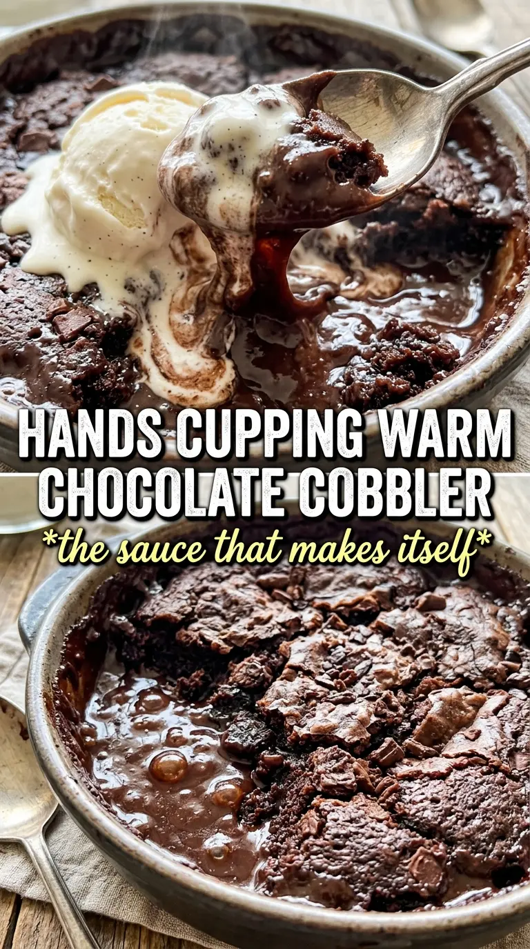 Chocolate Cobbler fudgy self-saucing