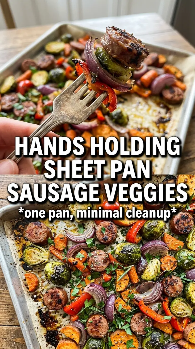 Sheet Pan Sausage And Fall Veggies caramelized savory roasted