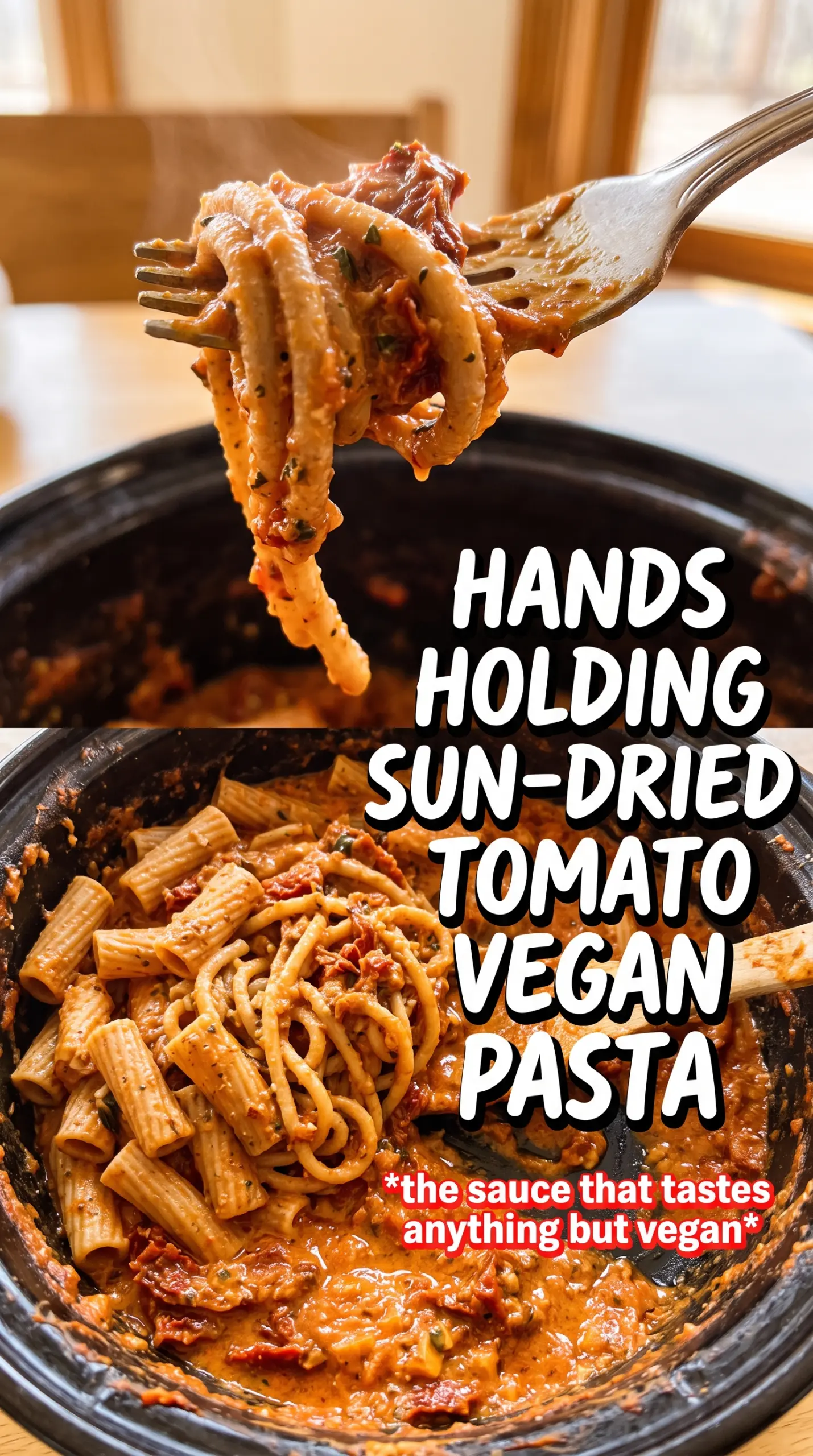 Sun-Dried Tomato Vegan Pasta creamy spinach