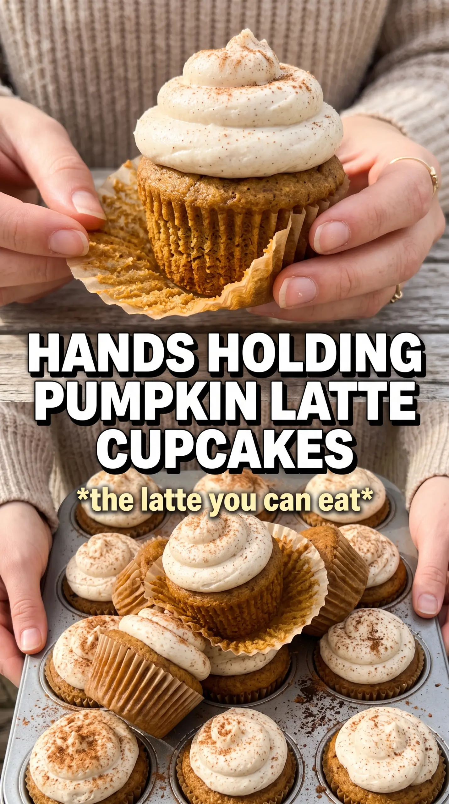 Vanilla chai pumpkin latte cupcakes spiced frosted
